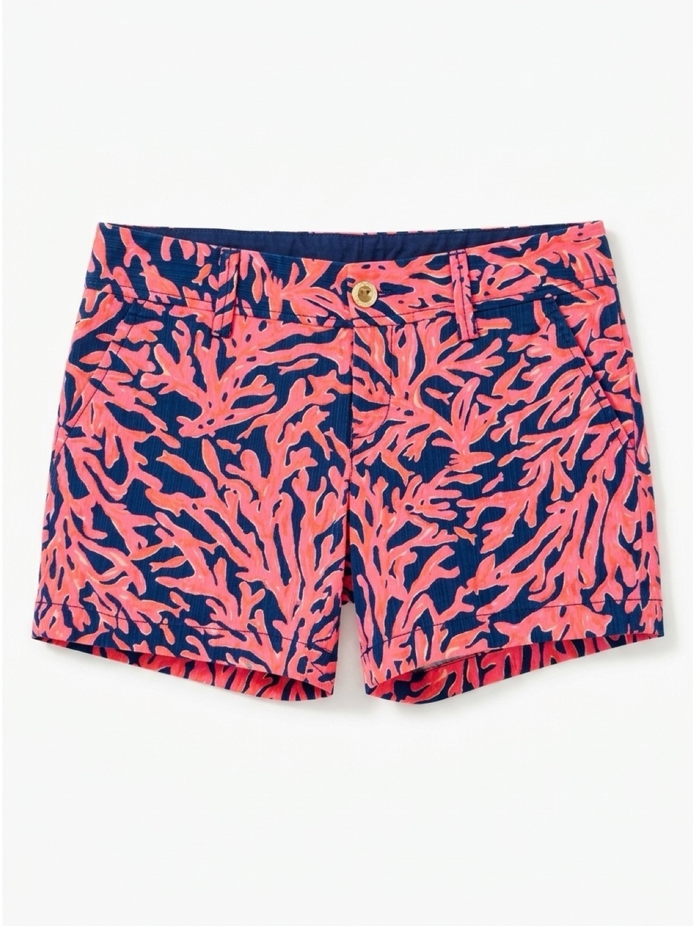 Lilly Pulitzer The Callahan Short Women's Size 4 Cotton Coral Print Shorts